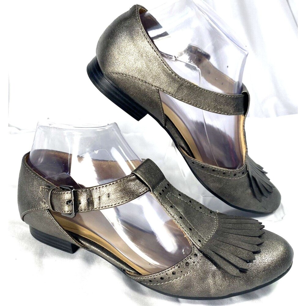 Naturalizer Women's Size 6.5 M Low Heel Sandals Closed Toe Ankle Strap Kiltie
